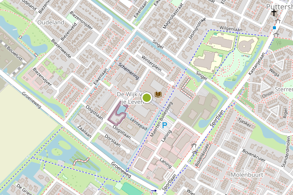 Ambulance-melding op Zomerplein, Puttershoek op 15 juli, kaart-overzicht
