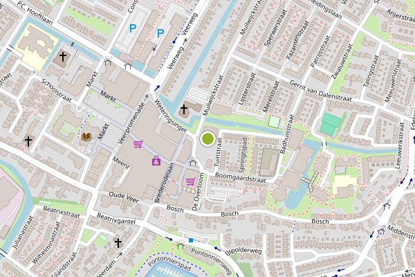 Ambulance-melding op Weteringsingel, Papendrecht op 14 juli, kaart-overzicht