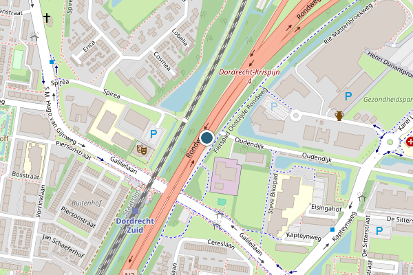 Politie-melding op Dordrecht op 14 juli, kaart-overzicht