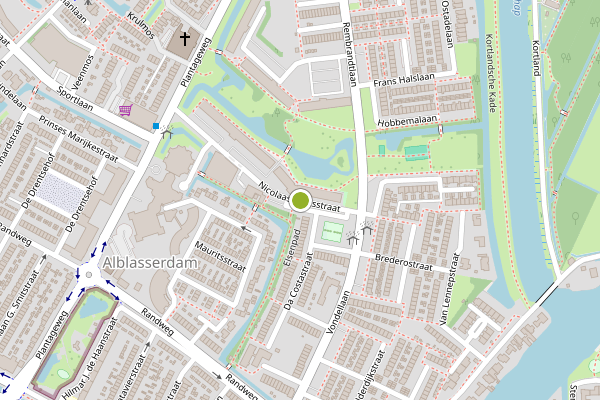 Ambulance-melding op Nicolaas Beetsstraat, Alblasserdam op 15 juli, kaart-overzicht