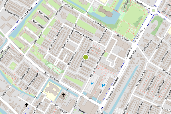 Ambulance-melding op Camphuysenstraat, Papendrecht op 15 juli, kaart-overzicht