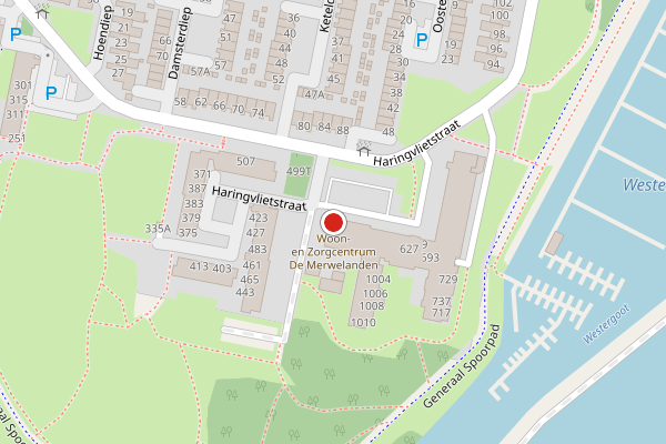 Brandweer-melding op Haringvlietstraat, Dordrecht op 15 juli, kaart-overzicht
