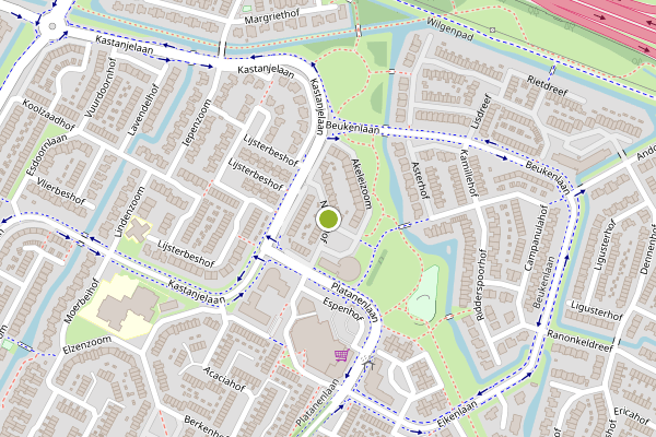 Ambulance-melding op Notenhof, Papendrecht op 15 juli, kaart-overzicht