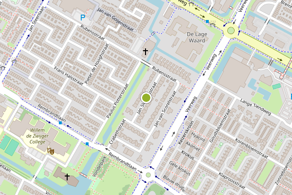 Ambulance-melding op Jan Sluytersstraat, Papendrecht op 17 juli, kaart-overzicht