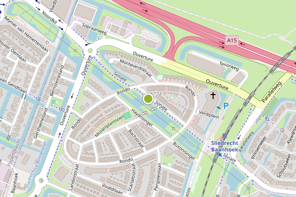 Ambulance-melding op Rondo, Sliedrecht op 17 juli, kaart-overzicht