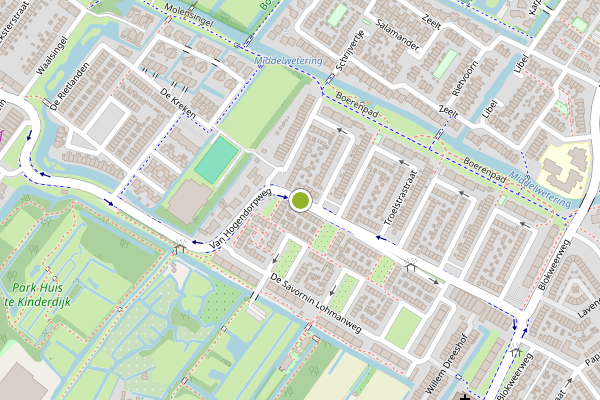 Ambulance-melding op Van Hogendorpweg, Alblasserdam op 17 juli, kaart-overzicht