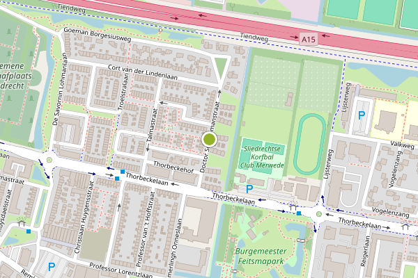 Ambulance-melding op Dr. Schaepmanstraat, Sliedrecht op 17 juli, kaart-overzicht