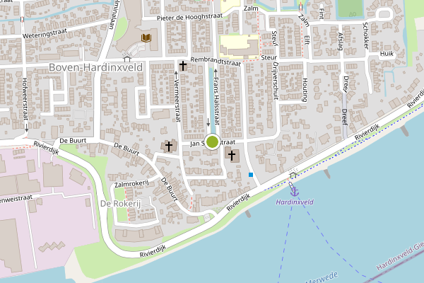 Ambulance-melding op Jan Steenstraat, Hardinxveld-Giessendam op 12 juli, kaart-overzicht