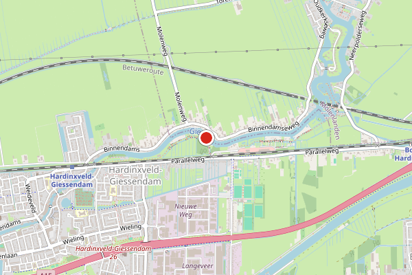 Brandweer-melding op Boven-Merwede R, Hardinxveld-Giessendam op 5 juli, kaart-overzicht