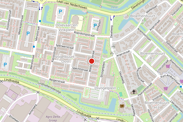 Brandweer-melding op Waterhoenstraat, Zwijndrecht op 17 juli, kaart-overzicht