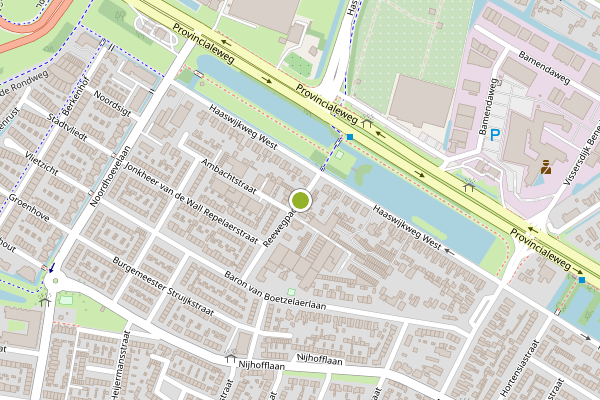 Ambulance-melding op Reewegpad, Dordrecht op 18 juli, kaart-overzicht