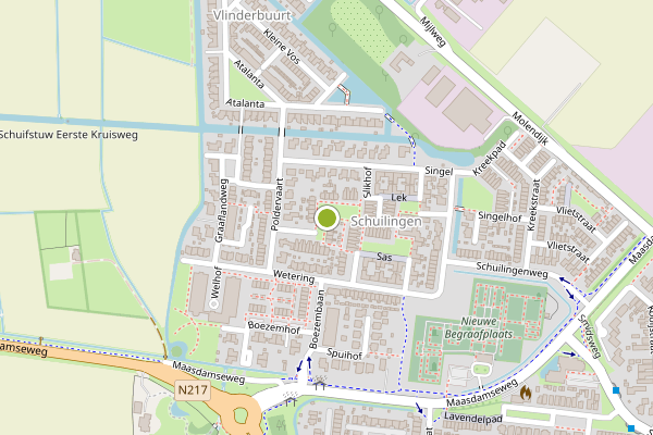 Ambulance-melding op Plaszoom, 's-Gravendeel op 18 juli, kaart-overzicht