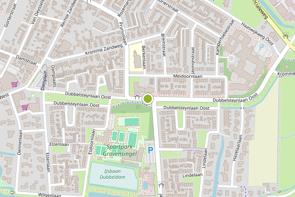 Ambulance-melding op Dubbelsteynlaan Oost, Dordrecht op 18 juli, kaart-overzicht