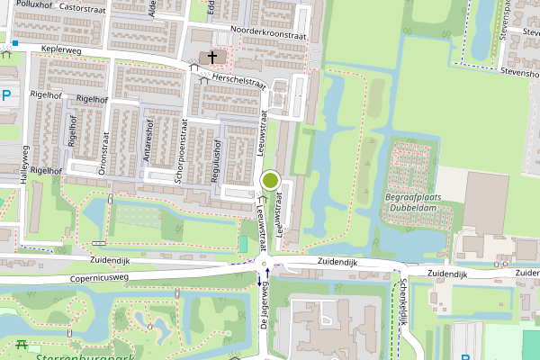 Ambulance-melding op Leeuwstraat, Dordrecht op 18 juli, kaart-overzicht
