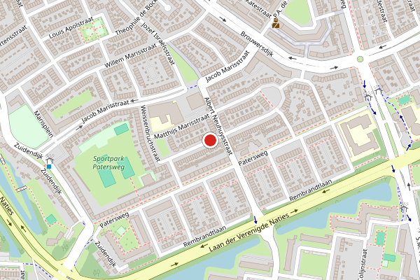 Brandweer-melding op Vincent van Goghstraat, Dordrecht op 18 juli, kaart-overzicht