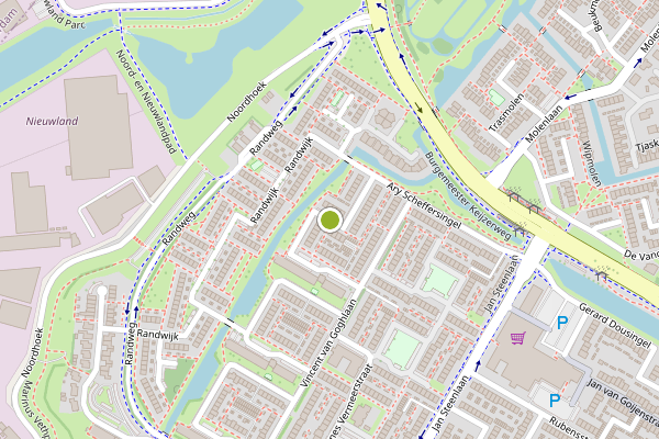 Ambulance-melding op H.W. Mesdagstraat, Papendrecht op 19 juli, kaart-overzicht