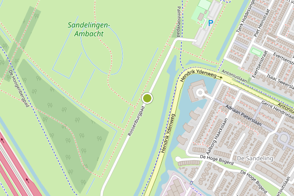 Ambulance-melding op Rossenburgpad, Hendrik-Ido-Ambacht op 19 juli, kaart-overzicht
