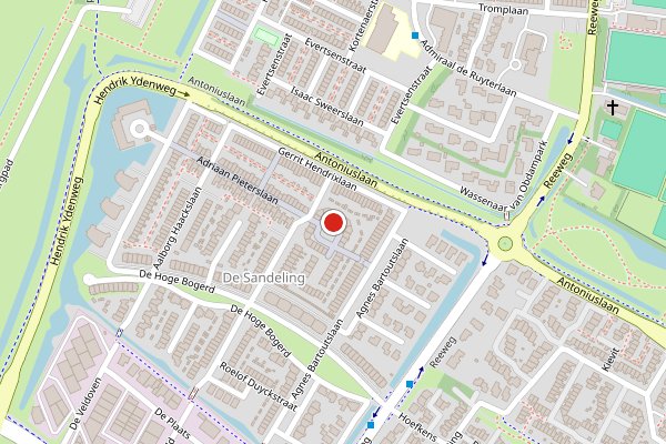 Brandweer-melding op Boutershof, Hendrik-Ido-Ambacht op 20 juli, kaart-overzicht