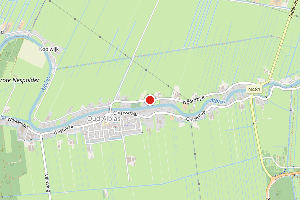 Brandweer-melding op Oud-Alblas op 20 juli, kaart-overzicht