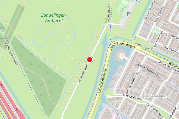 Brandweer-melding op Rossenburgpad, Hendrik-Ido-Ambacht op 21 juli, kaart-overzicht