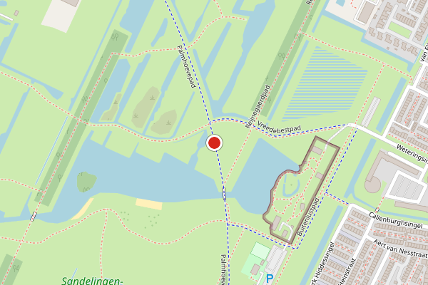 Brandweer-melding op Palmhoevepad, Hendrik-Ido-Ambacht op 21 juli, kaart-overzicht