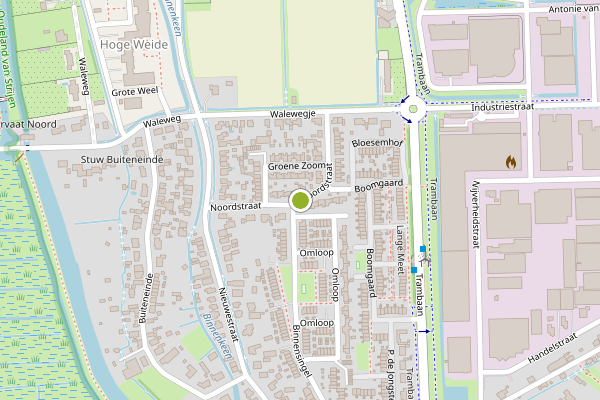 Ambulance-melding op Noordstraat, Strijen op 21 juli, kaart-overzicht