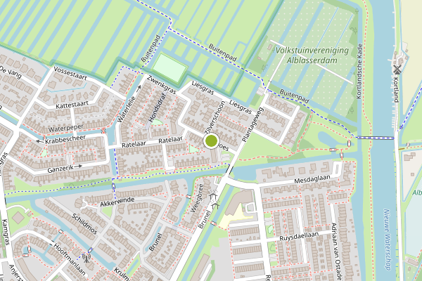 Ambulance-melding op Kalmoes, Alblasserdam op 21 juli, kaart-overzicht