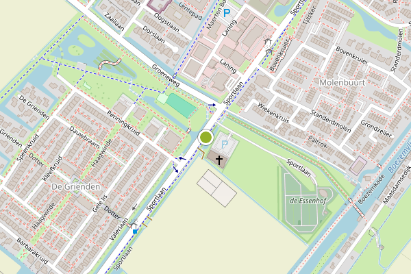 Ambulance-melding op Sportlaan, Puttershoek op 21 juli, kaart-overzicht