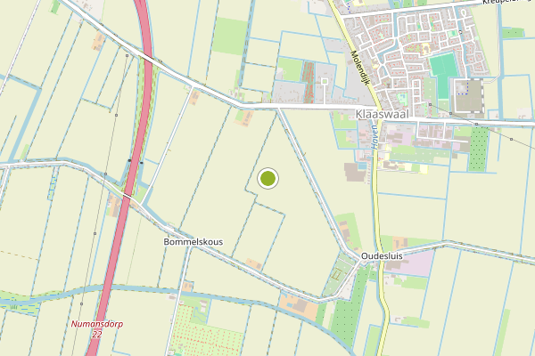 Ambulance-melding op Weegje, 's-Gravendeel op 22 juli, kaart-overzicht