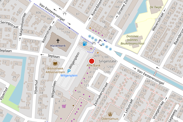 Brandweer-melding op Wilgenplein, Alblasserdam op 22 juli, kaart-overzicht