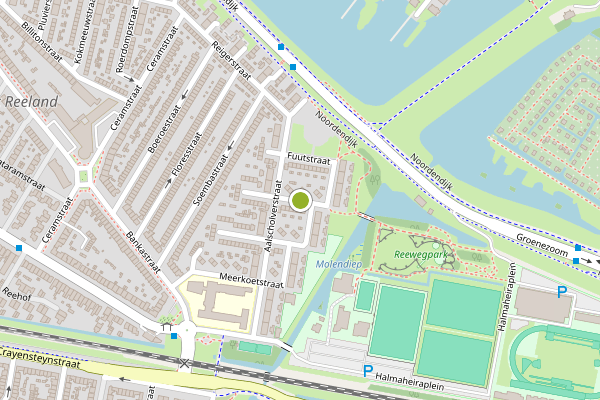 Ambulance-melding op Waterhoenstraat, Dordrecht op 22 juli, kaart-overzicht