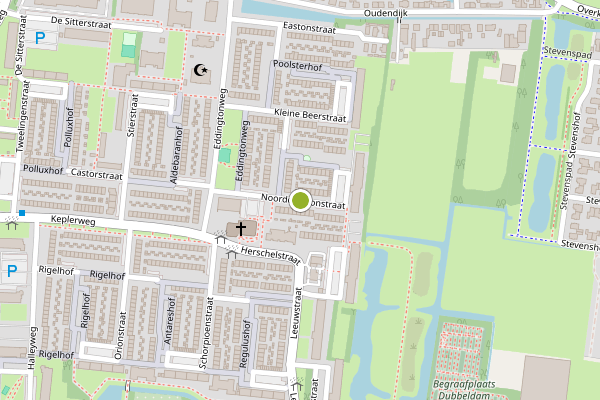 Ambulance-melding op Noorderkroonstraat, Dordrecht op 23 juli, kaart-overzicht