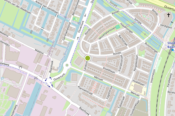Ambulance-melding op Landinistraat, Sliedrecht op 23 juli, kaart-overzicht