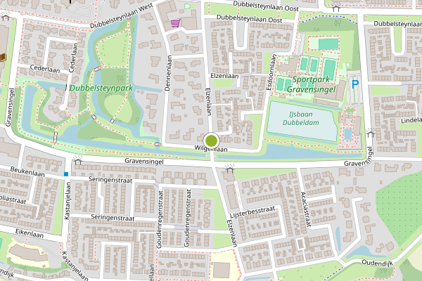 Ambulance-melding op Elzenlaan, Dordrecht op 23 juli, kaart-overzicht
