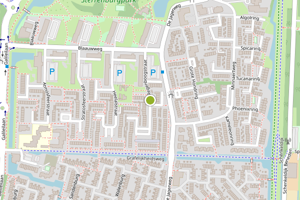 Ambulance-melding op Regenboogstraat, Dordrecht op 23 juli, kaart-overzicht