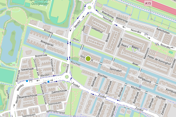 Ambulance-melding op Voorplecht, Papendrecht op 23 juli, kaart-overzicht