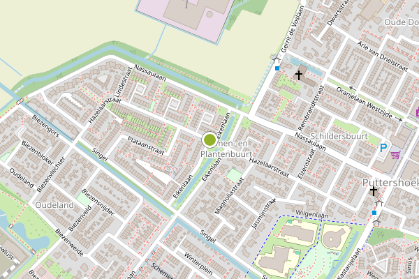Ambulance-melding op Hazelaarstraat, Puttershoek op 23 juli, kaart-overzicht