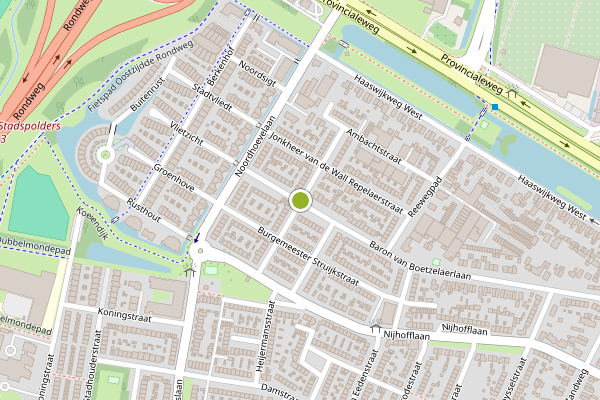 Ambulance-melding op Burgemeester de Roostraat, Dordrecht op 23 juli, kaart-overzicht