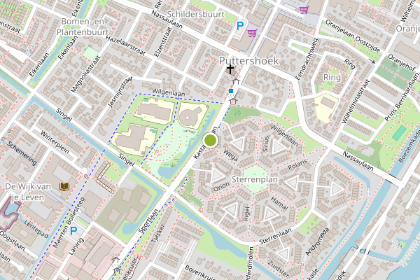 Ambulance-melding op Kastanjelaan, Puttershoek op 23 juli, kaart-overzicht