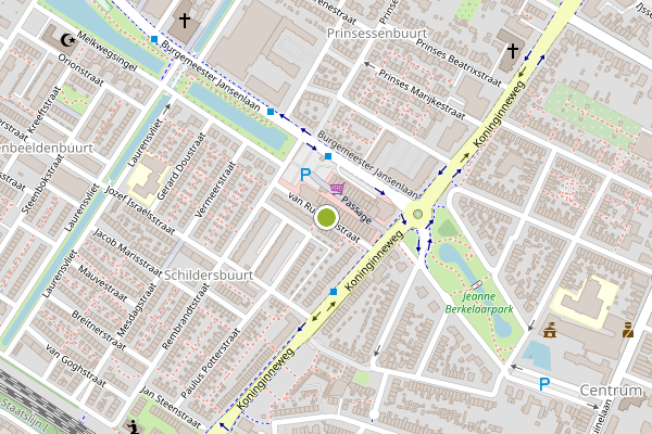 Ambulance-melding op van Ruisdaelstraat, Zwijndrecht op 24 juli, kaart-overzicht