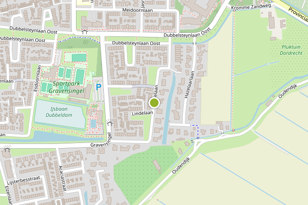 Ambulance-melding op Lindelaan, Dordrecht op 24 juli, kaart-overzicht