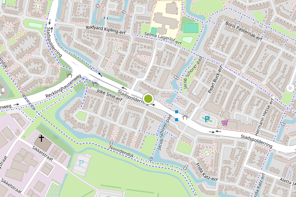 Ambulance-melding op Stadspolderring, Dordrecht op 24 juli, kaart-overzicht
