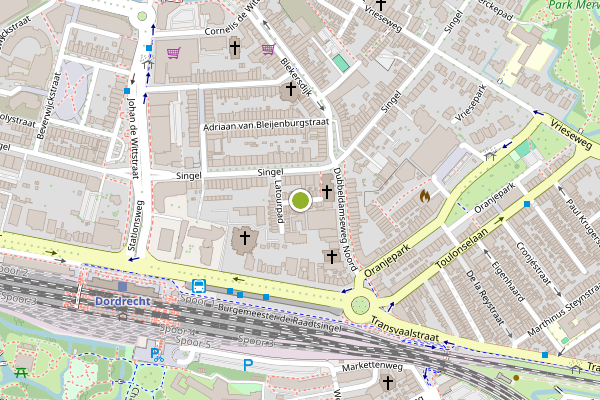 Ambulance-melding op Jan Schoutenstraat, Dordrecht op 24 juli, kaart-overzicht