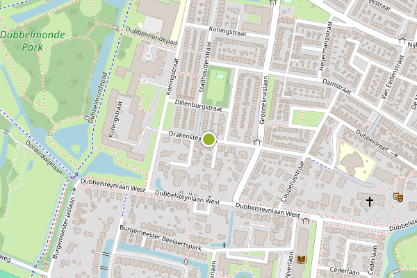 Ambulance-melding op Drakensteynlaan, Dordrecht op 25 juli, kaart-overzicht