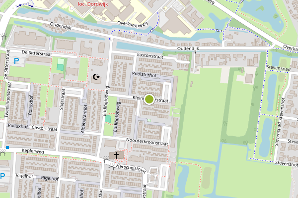 Ambulance-melding op Kleine Beerstraat, Dordrecht op 25 juli, kaart-overzicht