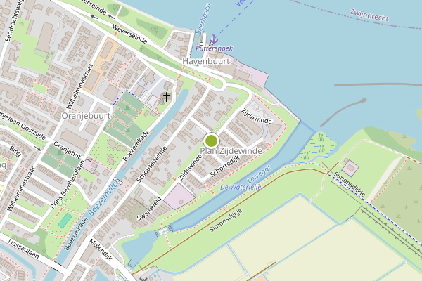 Ambulance-melding op Zijdewinde, Puttershoek op 25 juli, kaart-overzicht