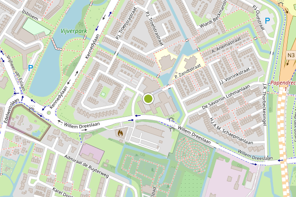 Ambulance-melding op P.S. Gerbrandystraat, Papendrecht op 25 juli, kaart-overzicht