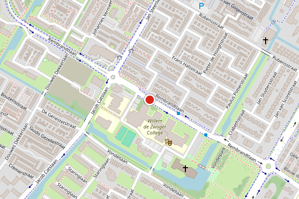 Brandweer-melding op Rembrandtlaan, Papendrecht op 25 juli, kaart-overzicht