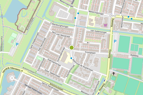 Ambulance-melding op Admiraal de Ruyterlaan, Hendrik-Ido-Ambacht op 26 juli, kaart-overzicht