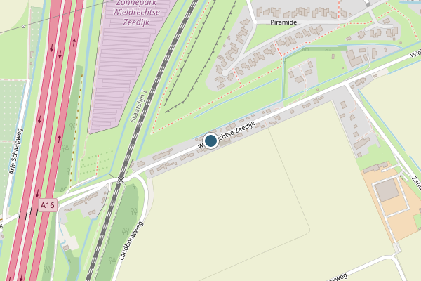 Politie-melding op Wieldrechtse Zeedijk, Dordrecht op 26 juli, kaart-overzicht